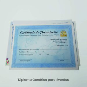 Diplomas de Honor – Certificados de Presentación – Matrimonio – Bautizos PI-201