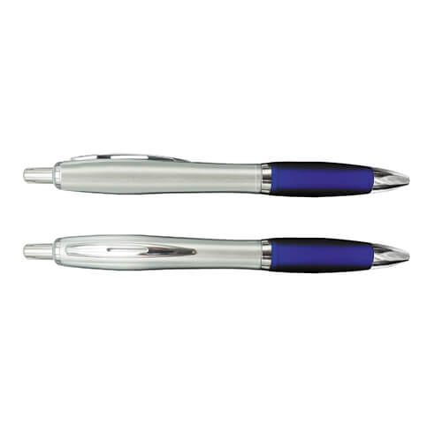 Bolígrafo Plástico Colores Plateado B12 - Imagen 2